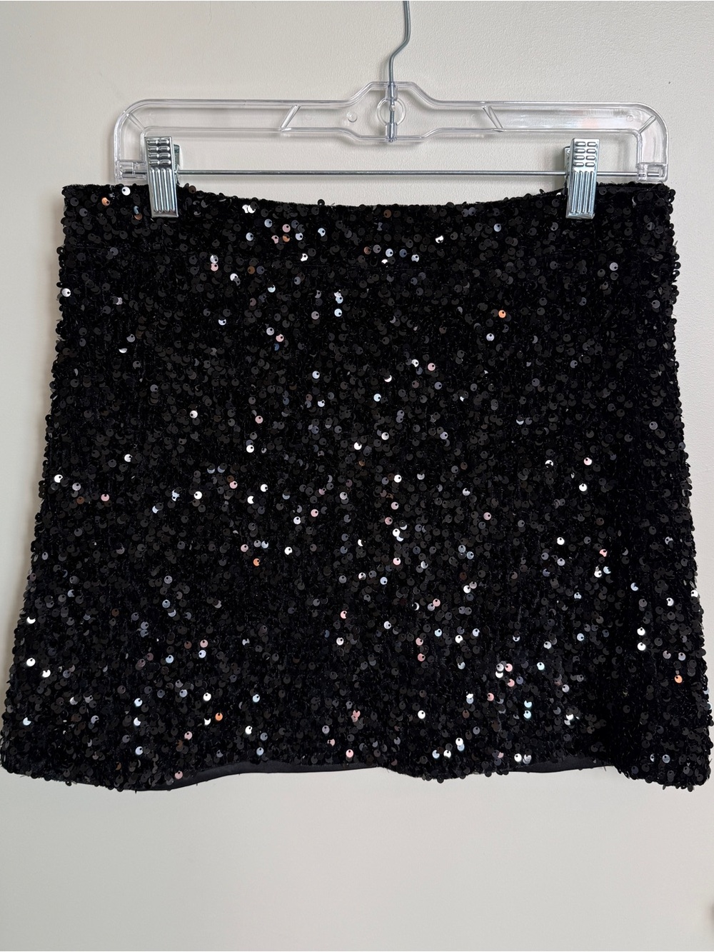 Altar'd State Black Sequin Mini Skirt